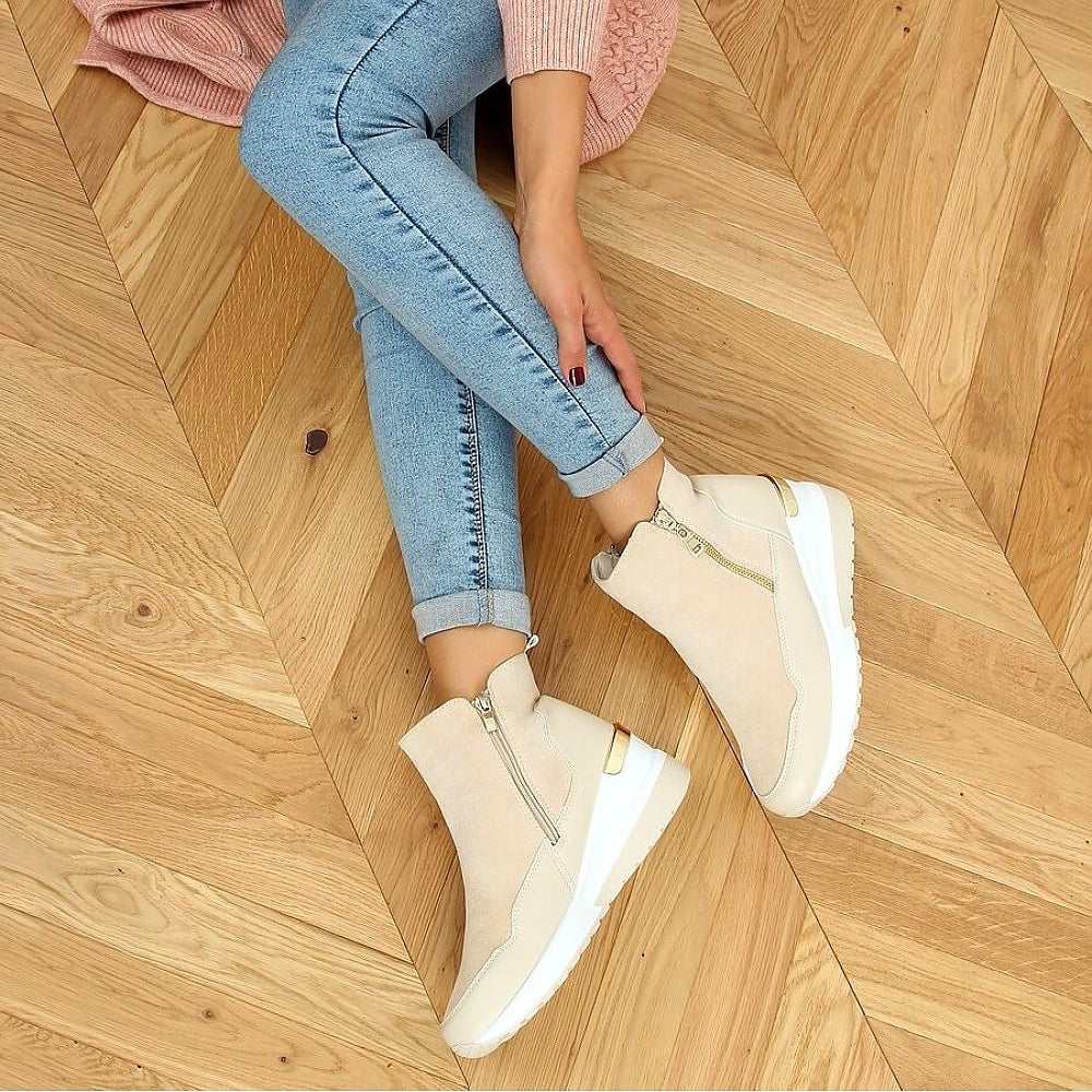 Inello Women's Warm Boots Light Beige