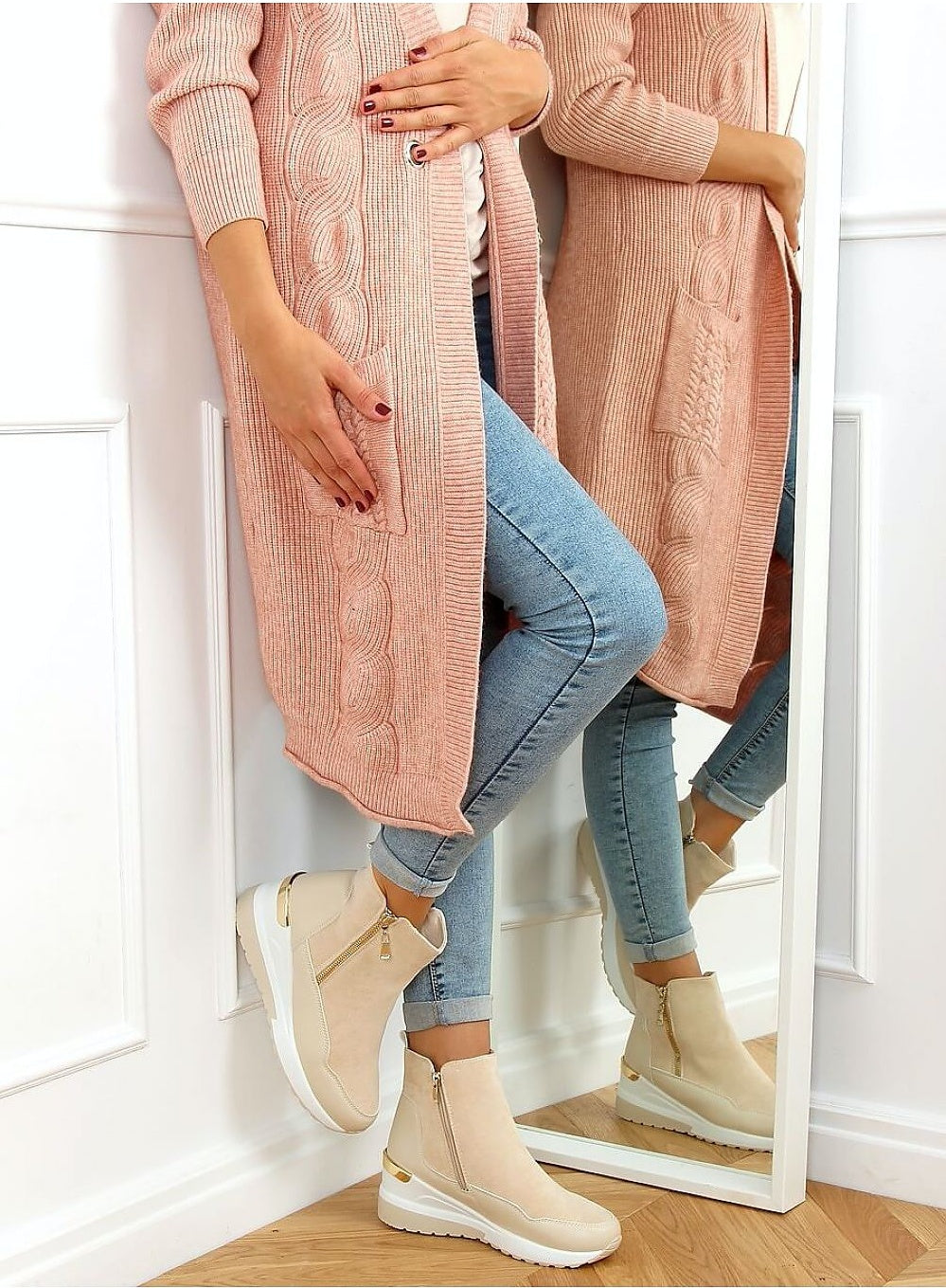 Inello Women's Warm Boots Light Beige