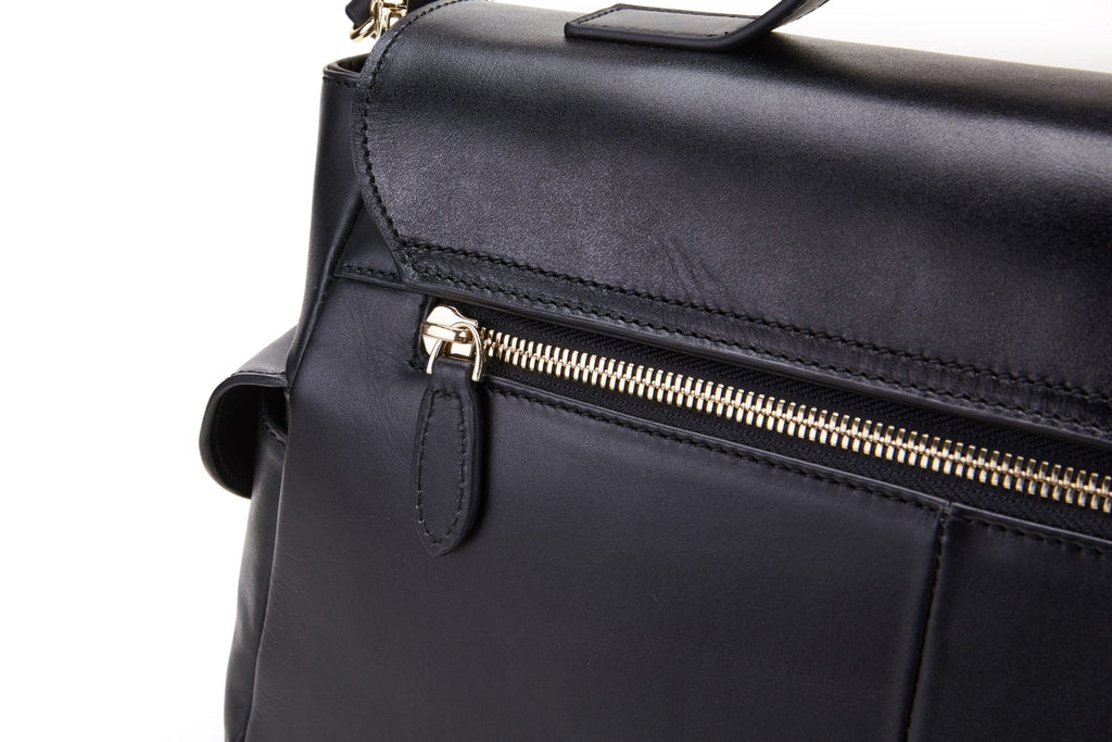 Dragonfly Black Satchel