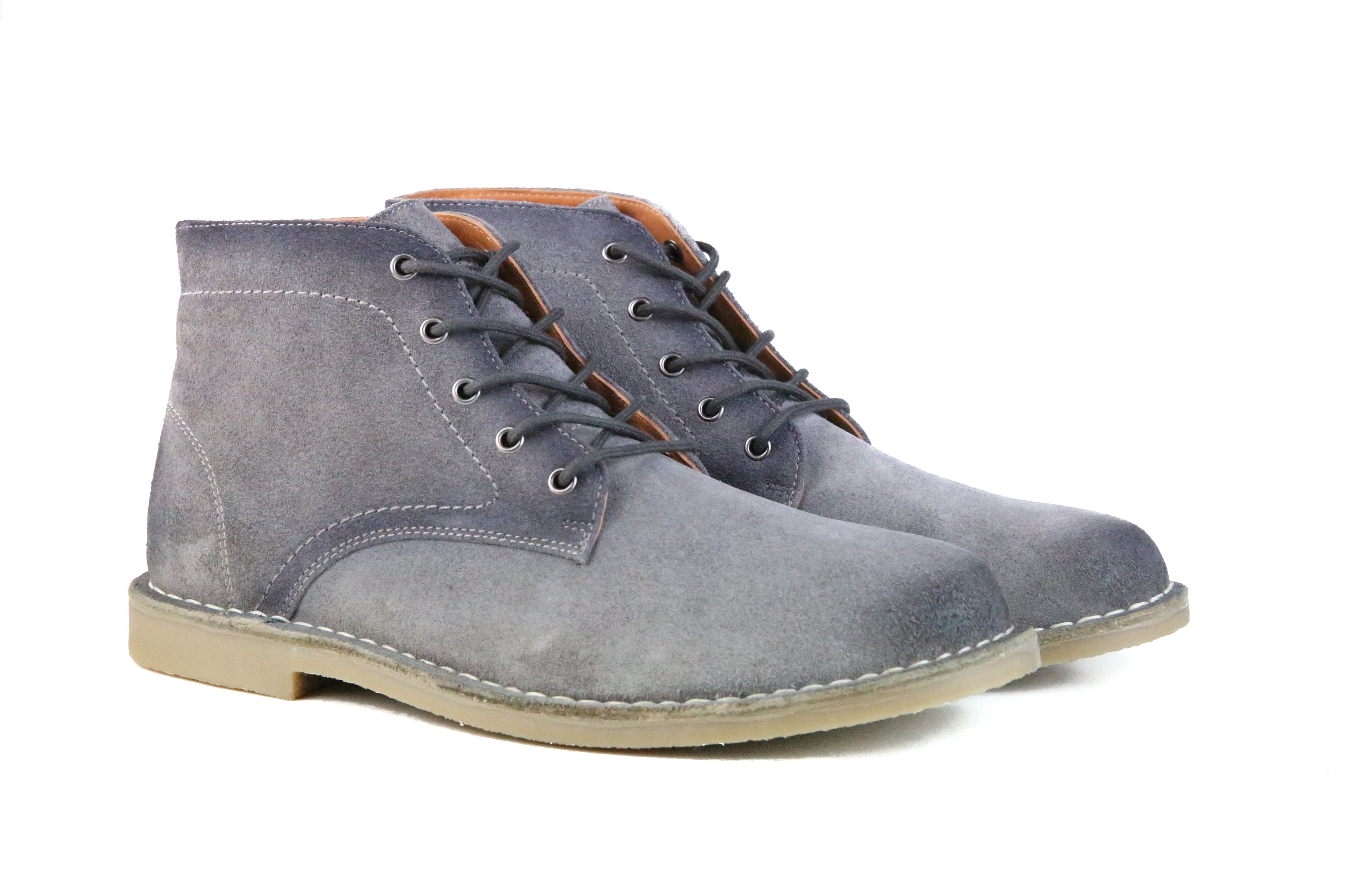 The Grover Men's Boot in Burnished Grey Suede