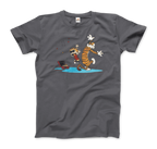 Calvin and Hobbes Dancing With Record Player T-Shirt