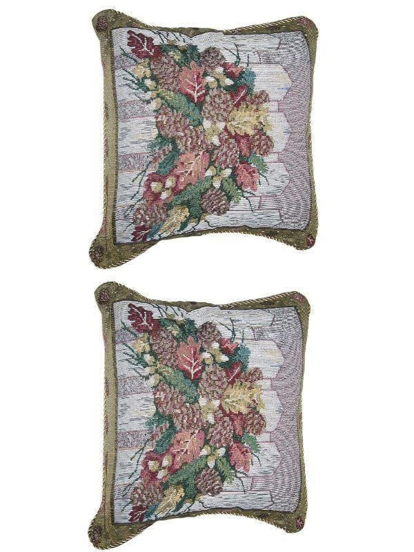 Christmas Fiesta Throw Pillow Covers with Inserts 18" (Set of 2)