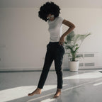 Sandra Milano Black Soft Leather Ladies Trousers