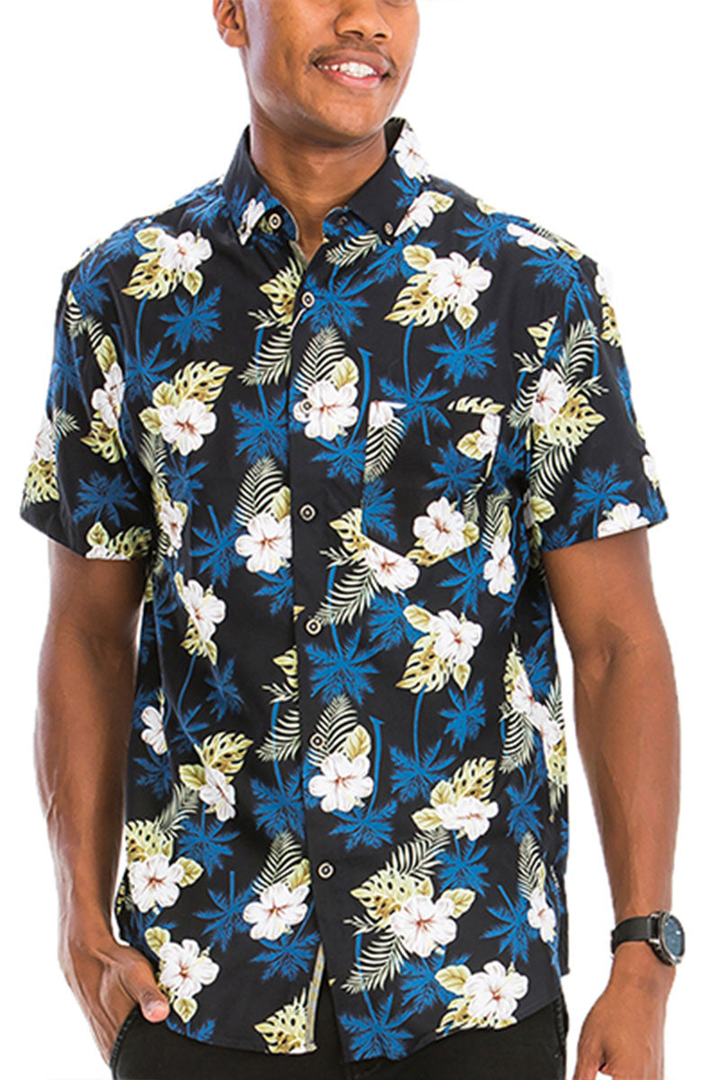Digital Print Hawaiian Short Sleeve Shirt