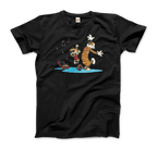 Calvin and Hobbes Dancing With Record Player T-Shirt