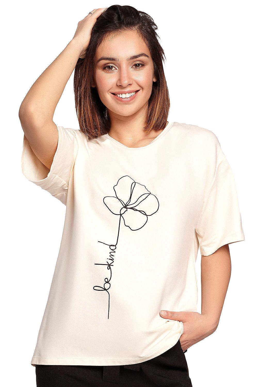 Be Kind Women's T-Shirt Cream