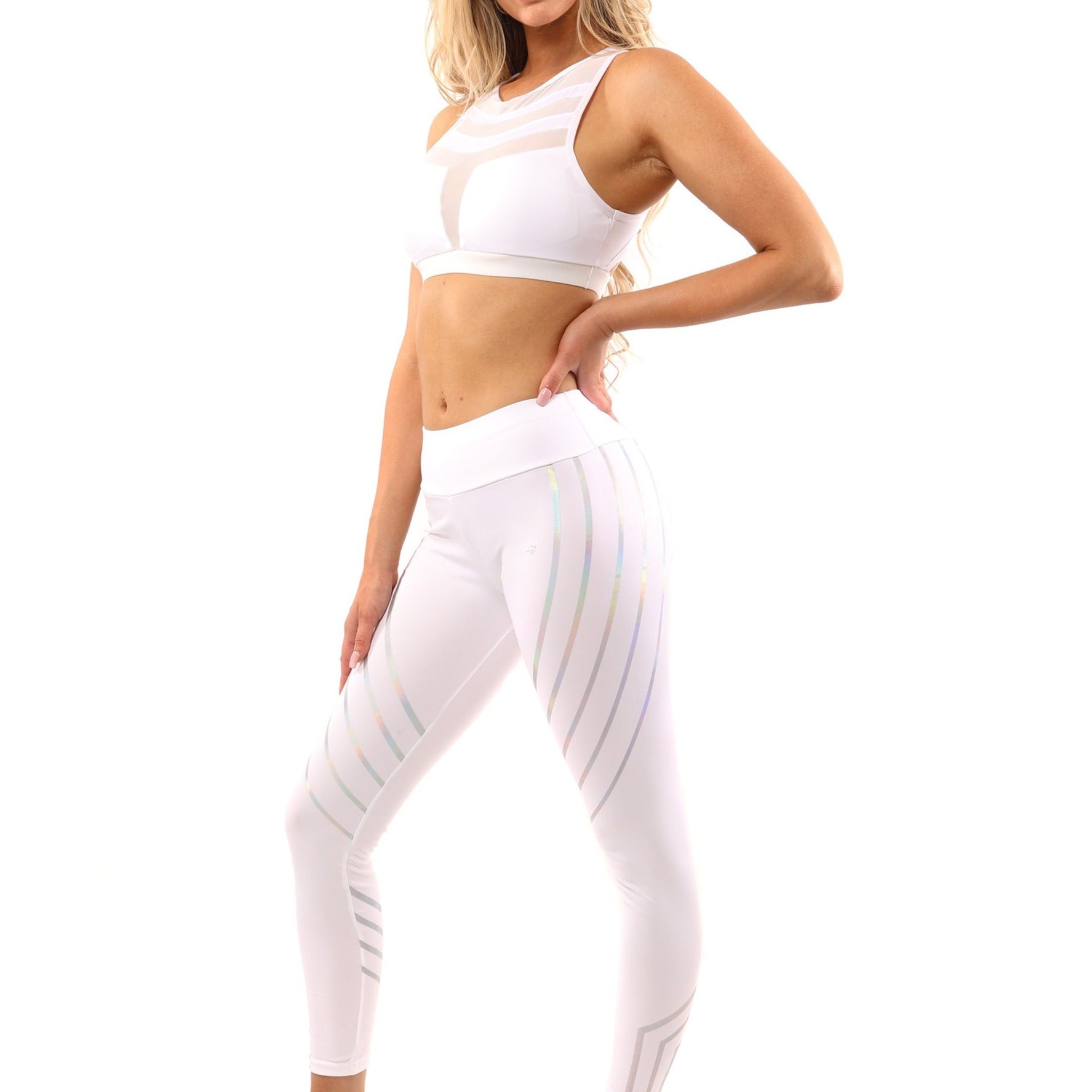 Laguna Set Leggings & Sports Bra in White