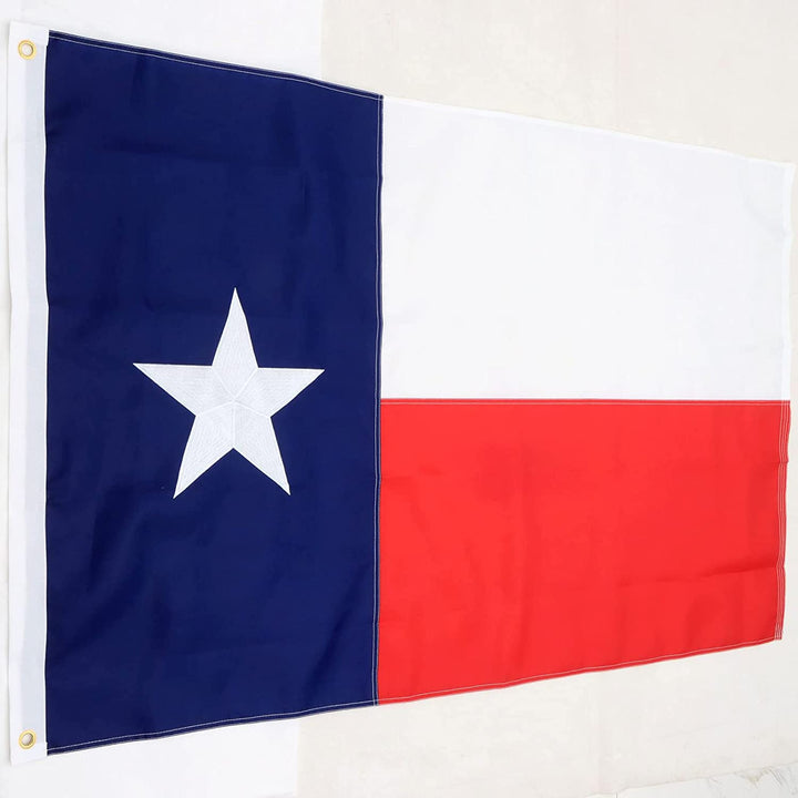 Texas State Flag Embroidered Star Heavy Duty Outdoor