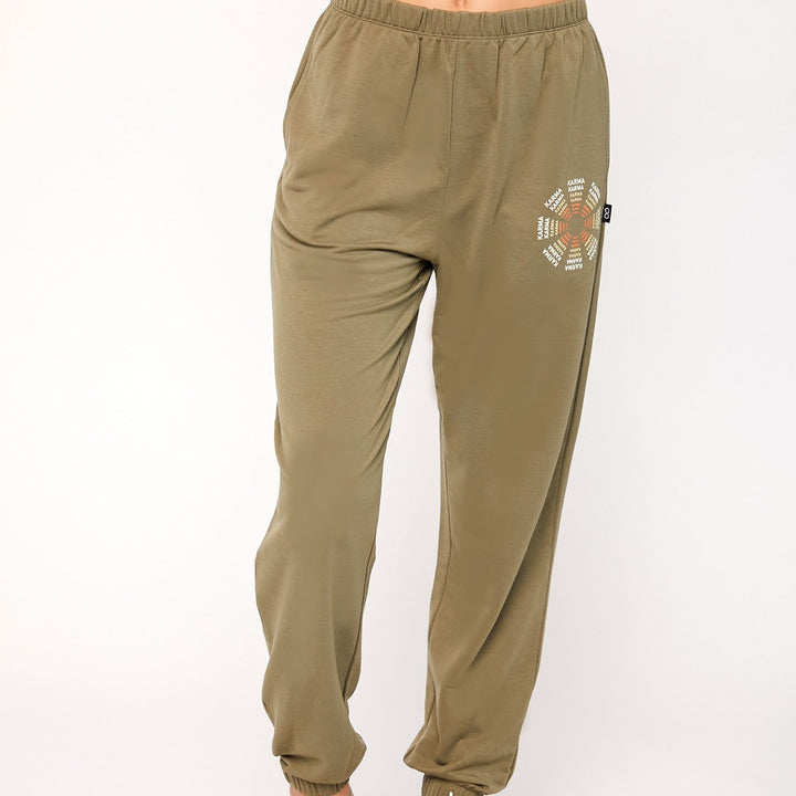 Karma Graphic Viscose Blend Sweatpants