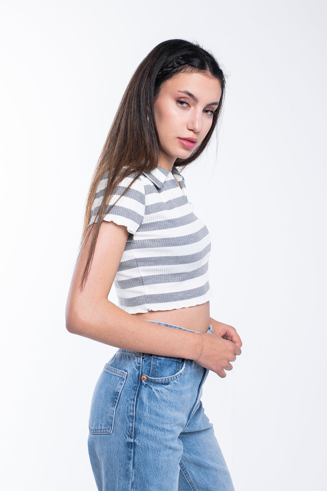 Crop Polo Tee