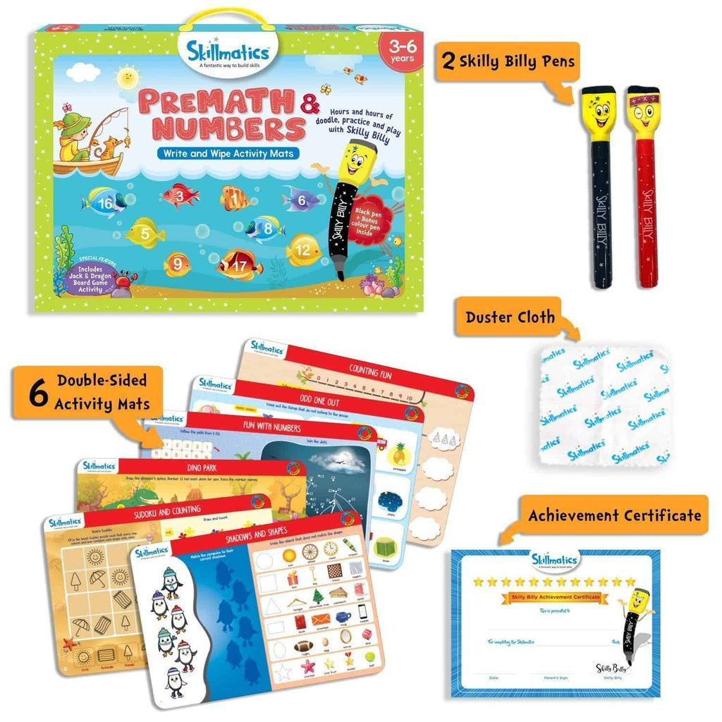 Skillmatics Pre-Math and Numbers Educational Games for Kids (3-6)