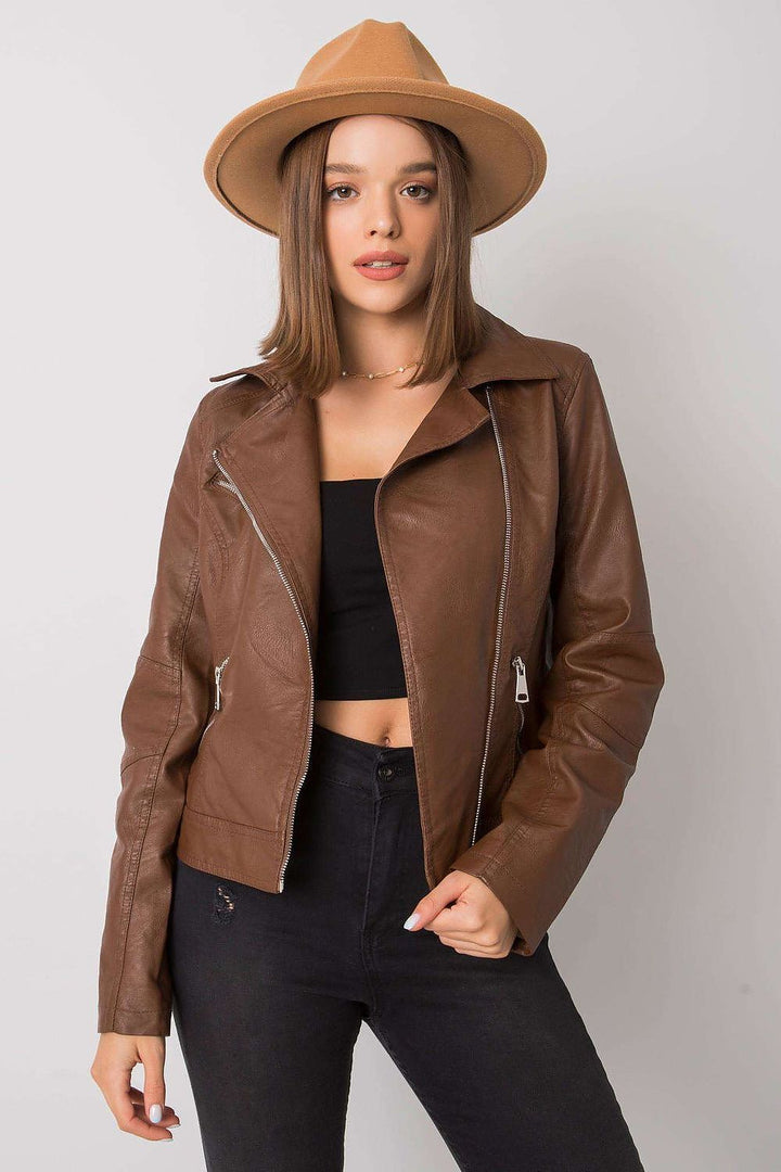 Brown Eco Leather Jacket