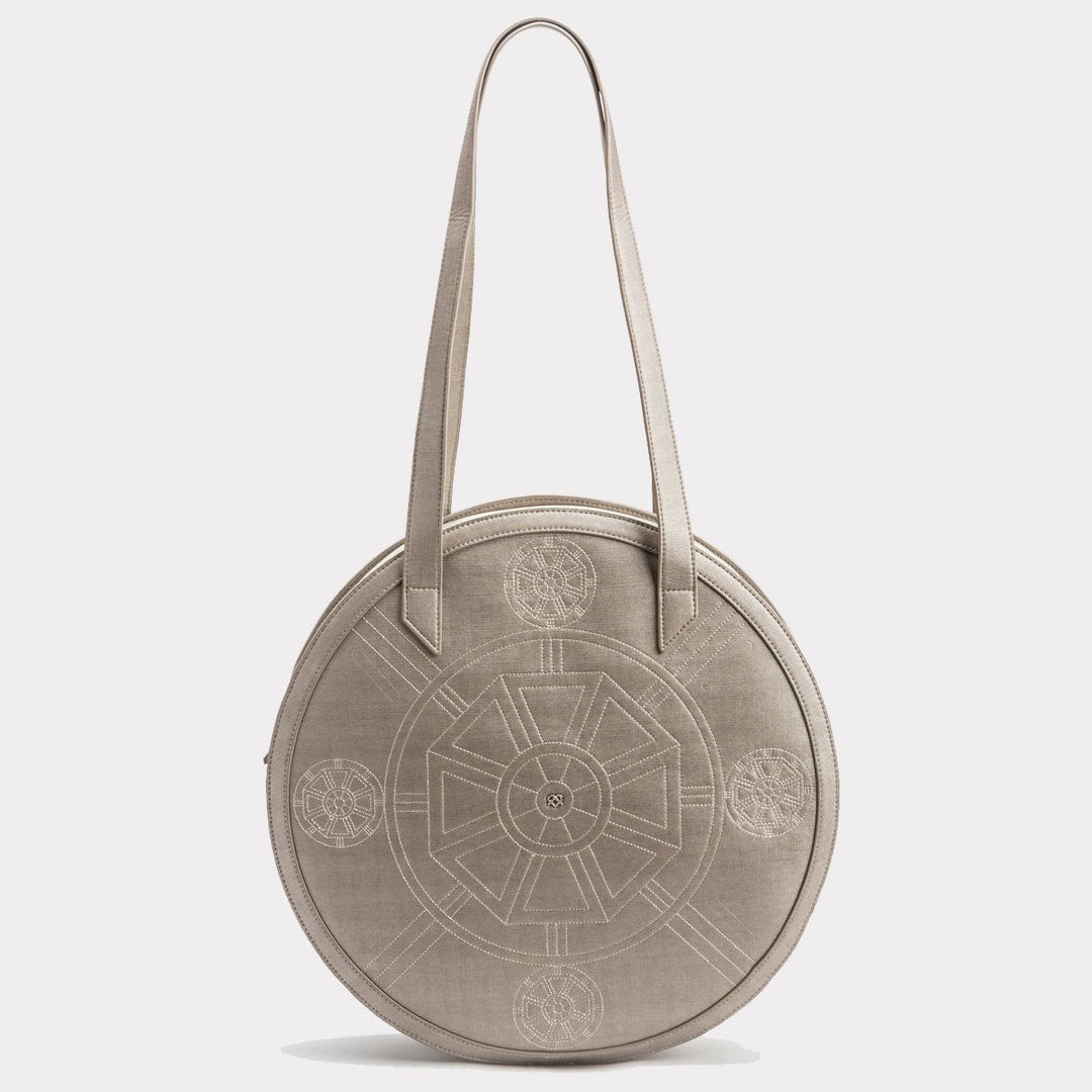 Meghan Silver Vegan Tote Bags