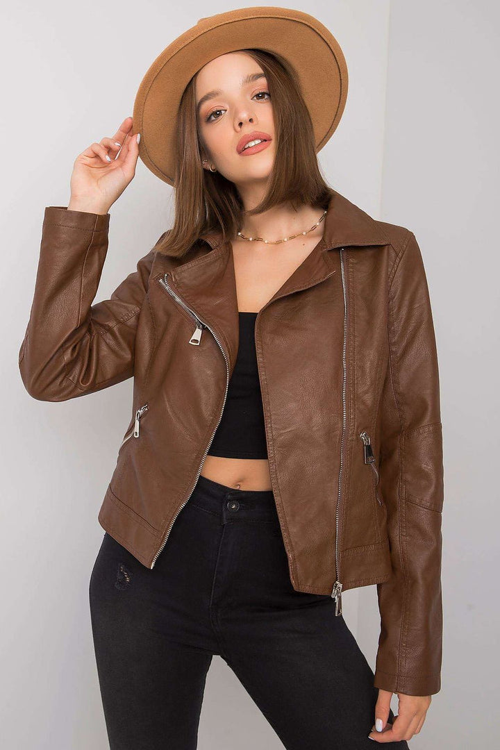 Brown Eco Leather Jacket