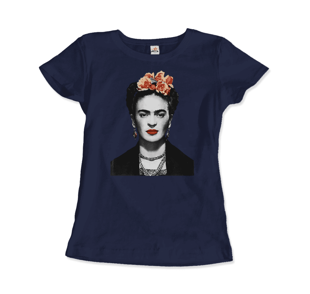 Frida Kahlo With Flowers Poster Artwork T-Shirt