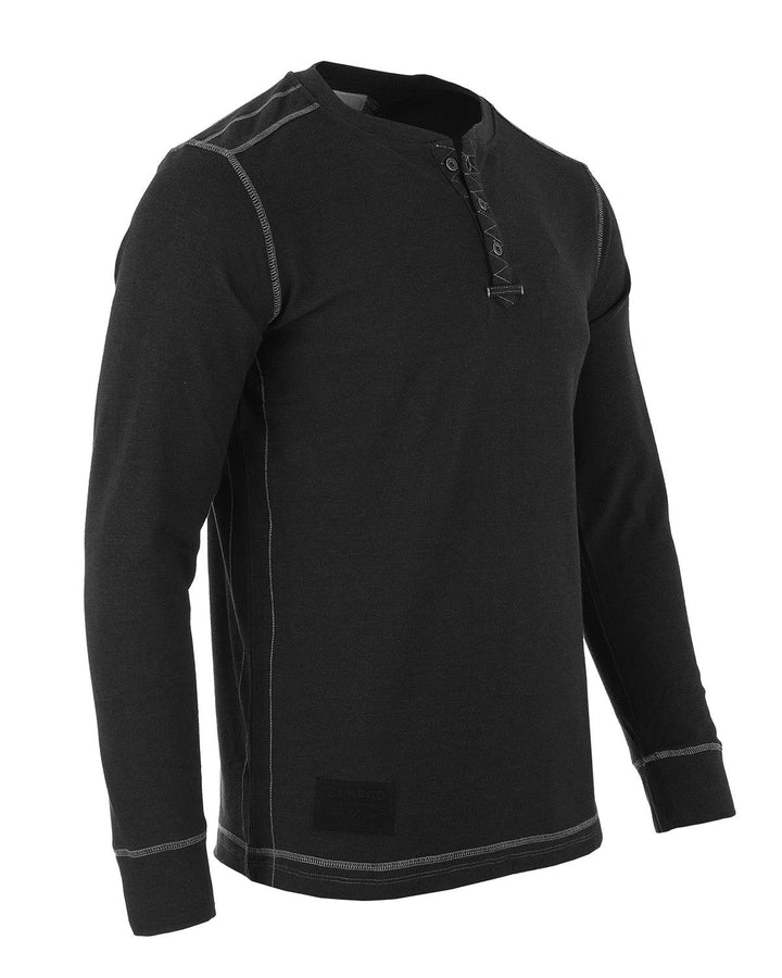 Men's Casual Long Sleeve Lightweight Thermal Henley Essential Shirt