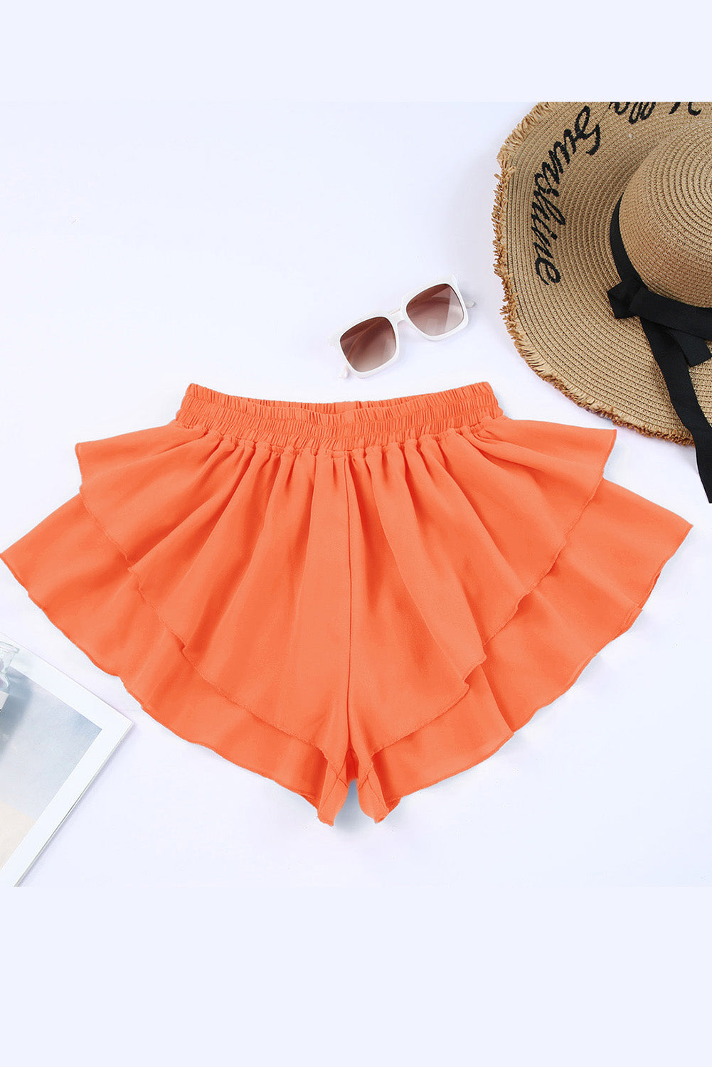 Orange Layered Sports Skirt
