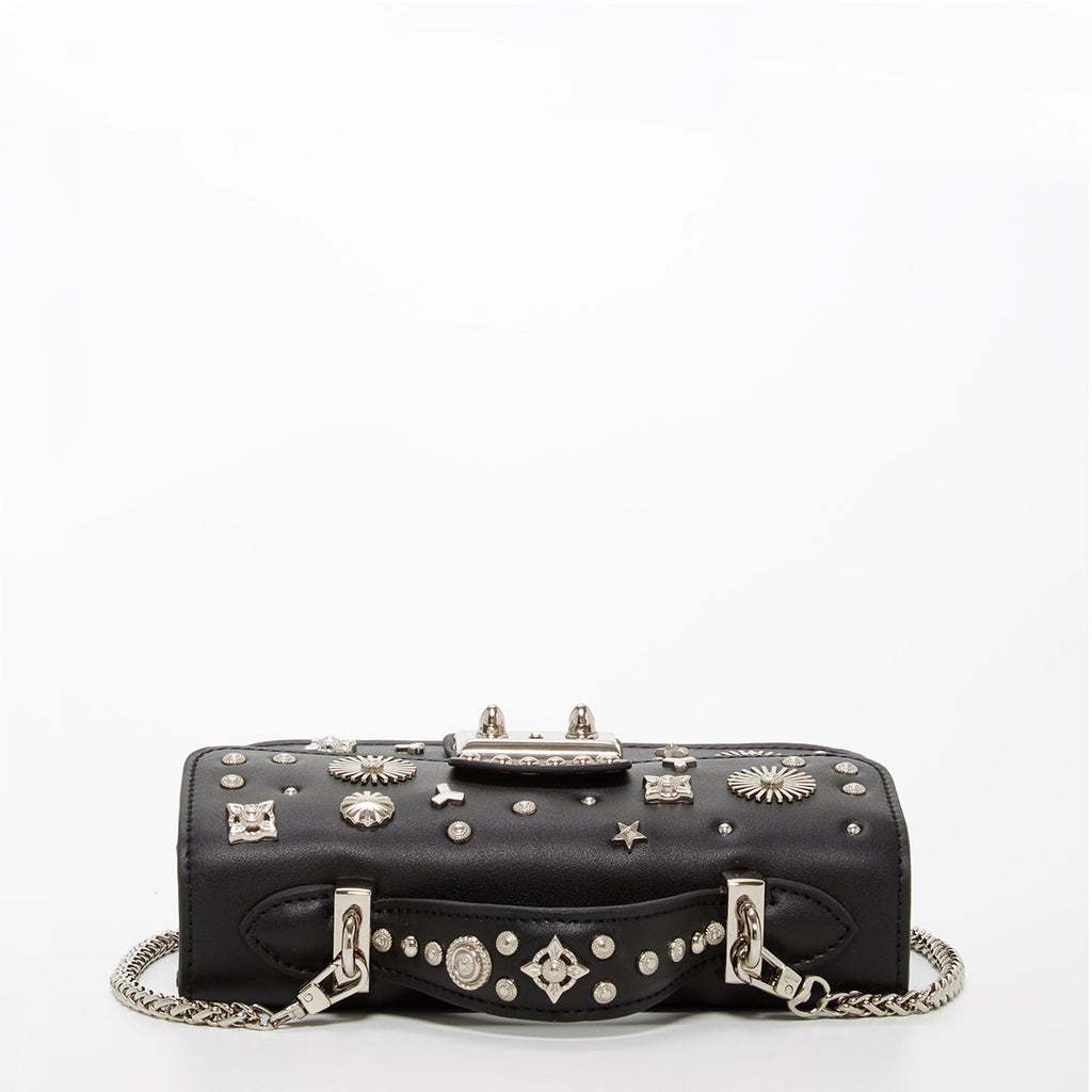The Hollywood Studded Leather Crossbody Black