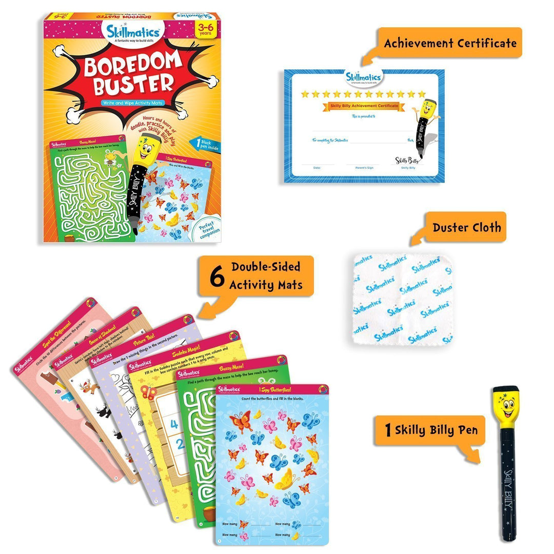 Skillmatics Boredom Buster Educational Activity Games for Kids (3-6)