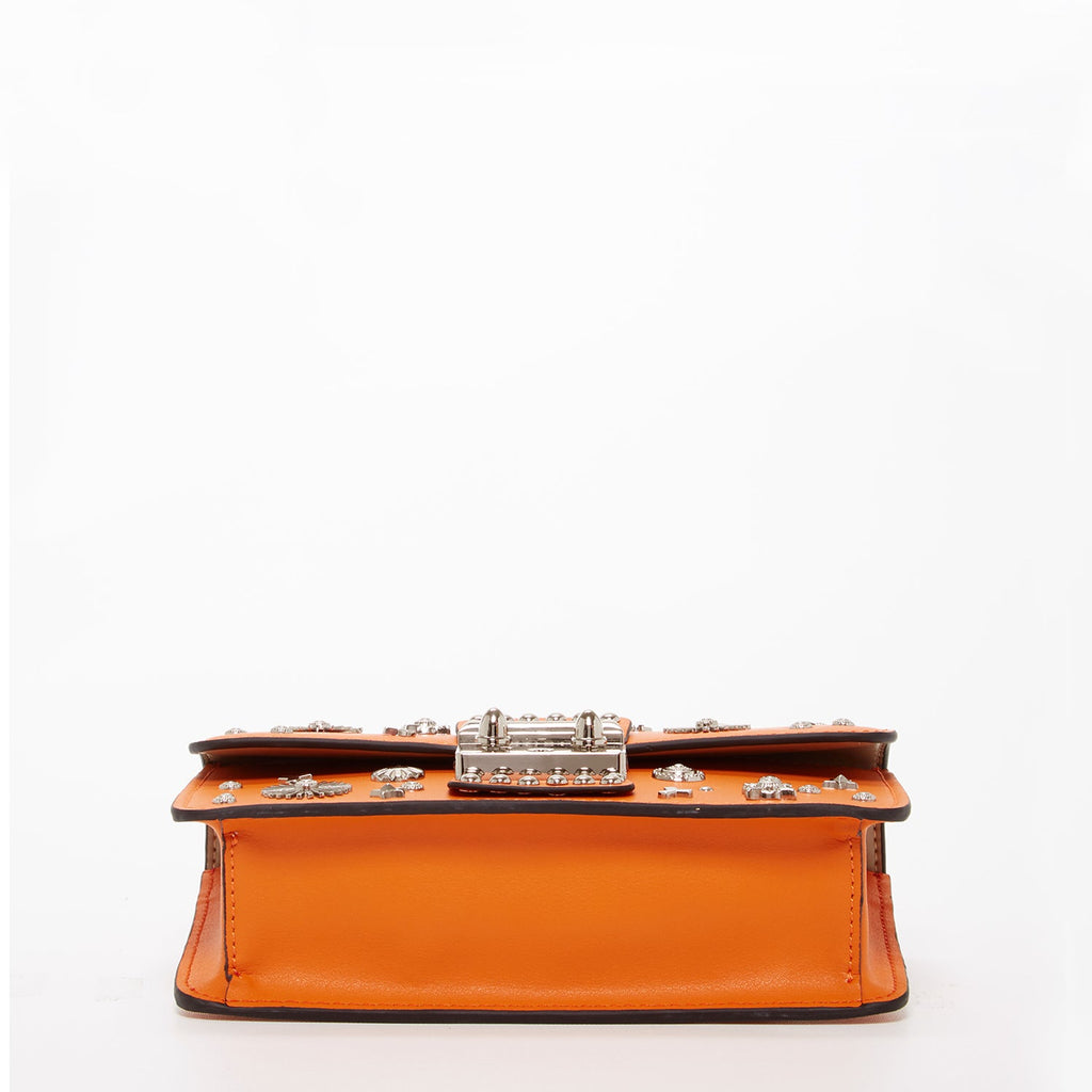 The Hollywood Small Leather Bag Orange