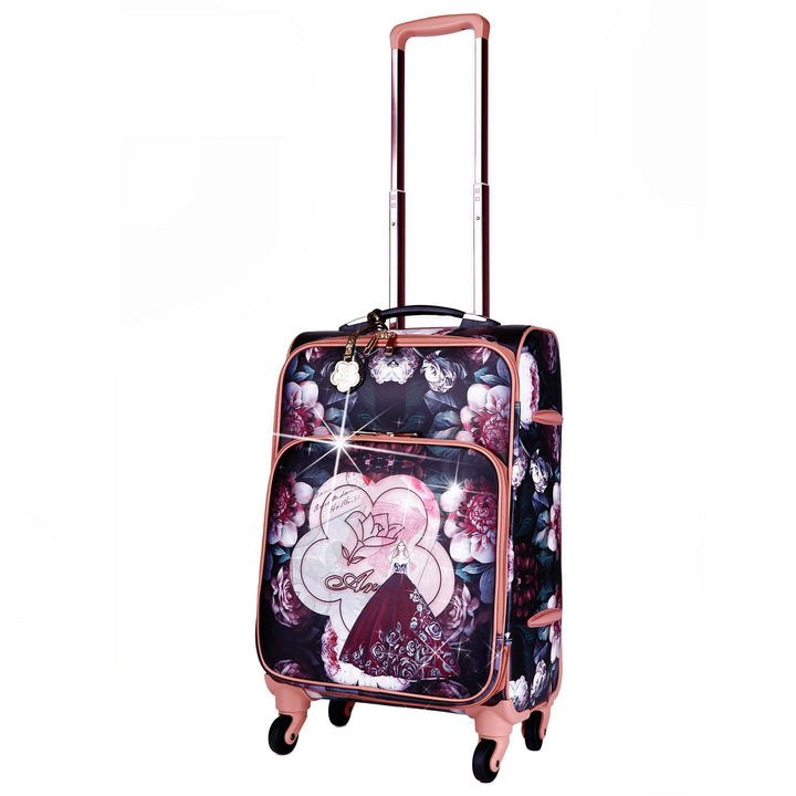 Queen Arosa Carry-On Vegan Leather Luggage with Spinners