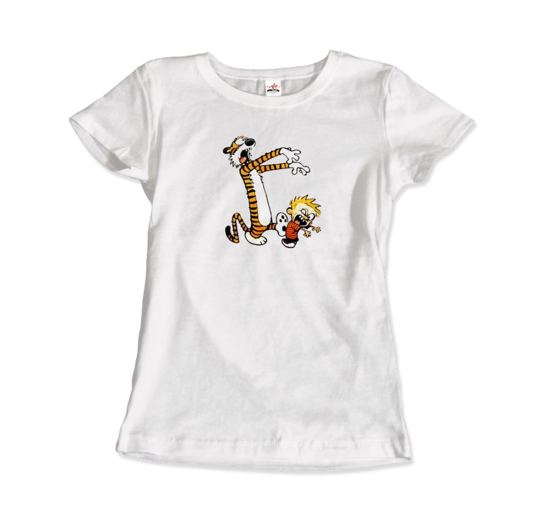 Calvin and Hobbes Playing Zombies Artwork T-Shirt