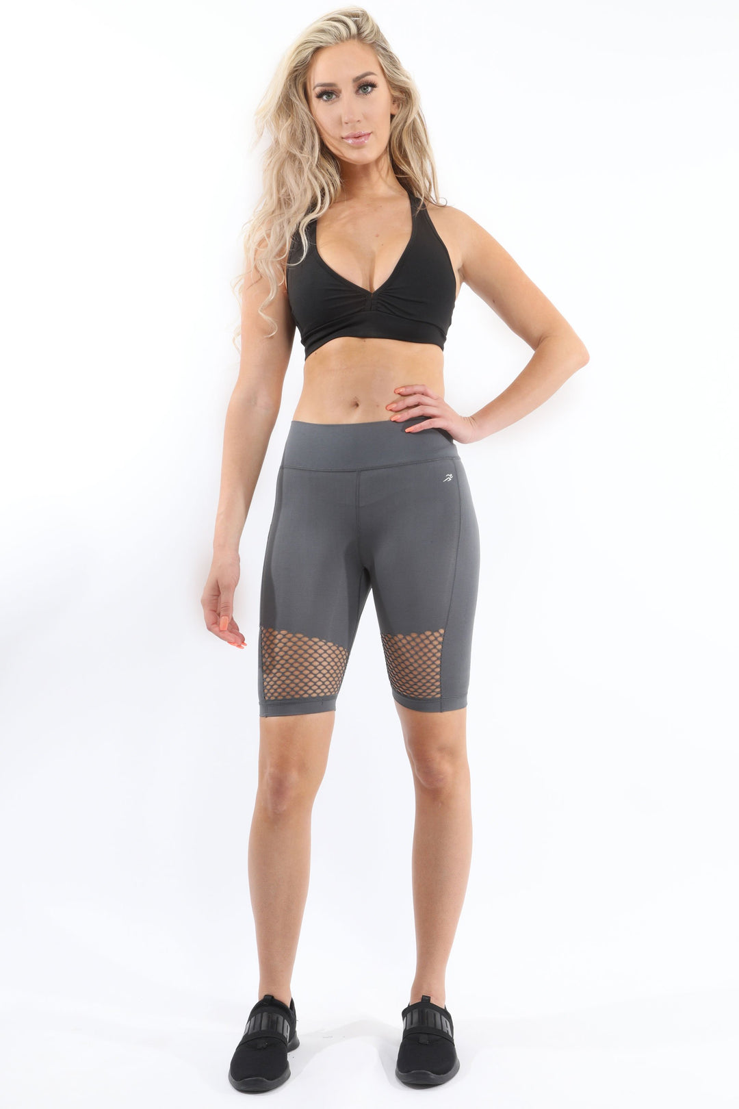 Malibu Seamless Activewear Shorts in Grey