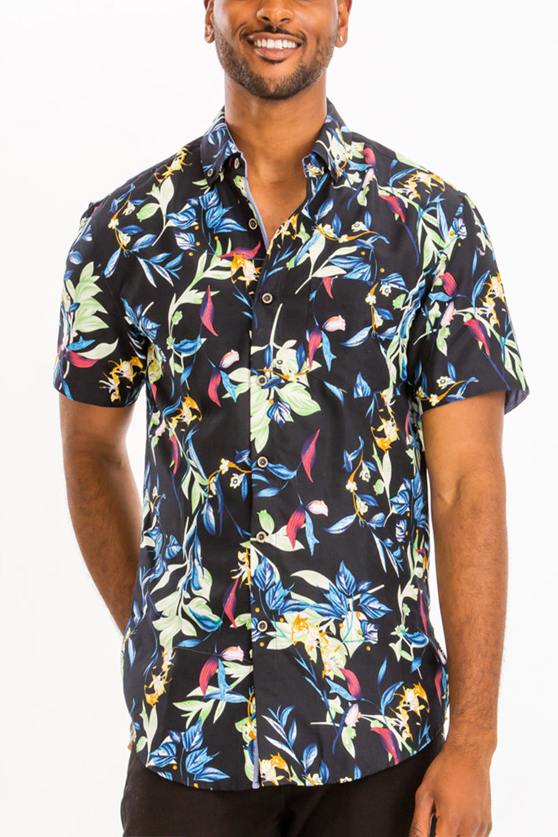 Digital Print Hawaiian Short Sleeve Shirt