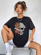 Round Neck Short Sleeve Graphic T-Shirt