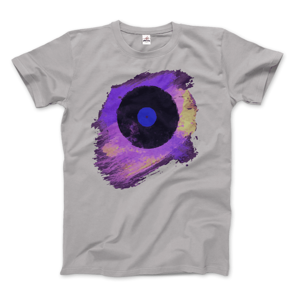 Vinyl Record Made of Paint Scattered in Purple Tones T-Shirt