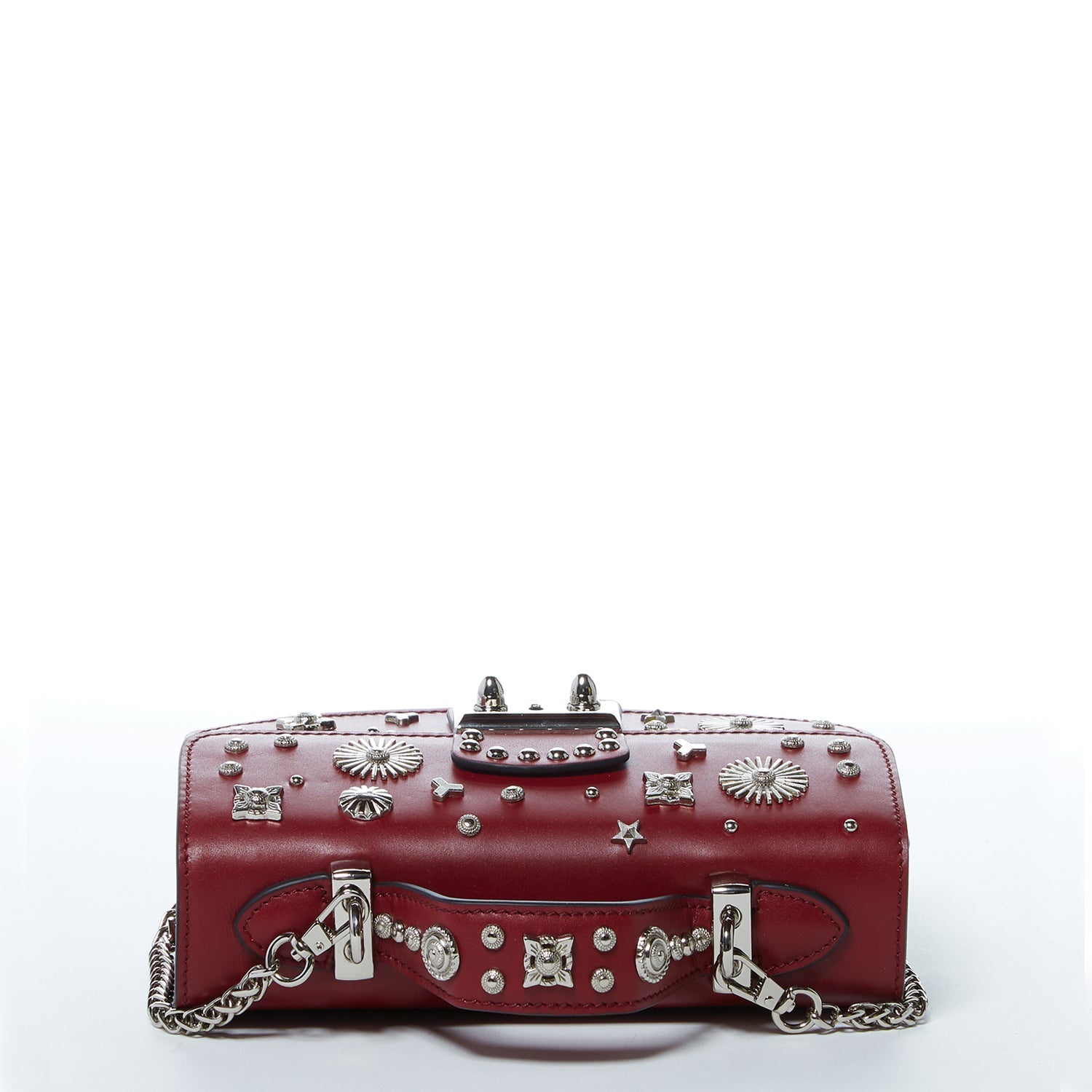 The Hollywood Small Leather Bag Burgundy