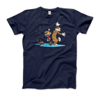 Calvin and Hobbes Dancing With Record Player T-Shirt