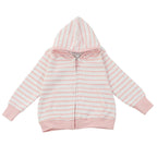 Kids Hoodie in Light Pink Marseille Stripe