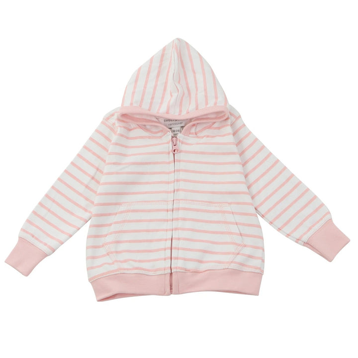 Kids Hoodie in Light Pink Marseille Stripe